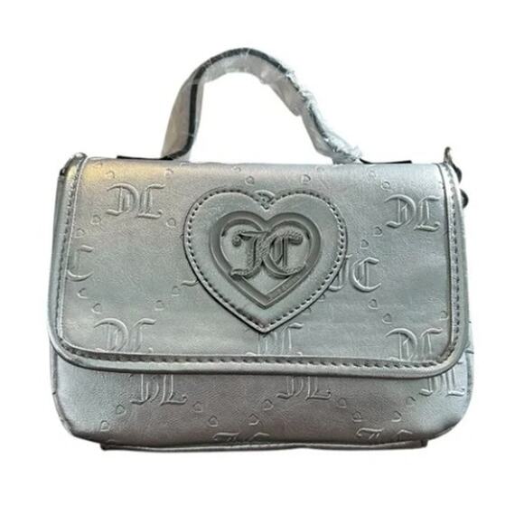 NEW Juicy Couture Silver Only You N Me 2 in 1 Bag - Picture 2 of 6